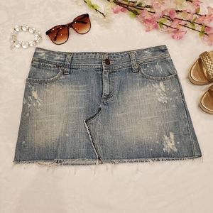 American Eagle denim mini shirt